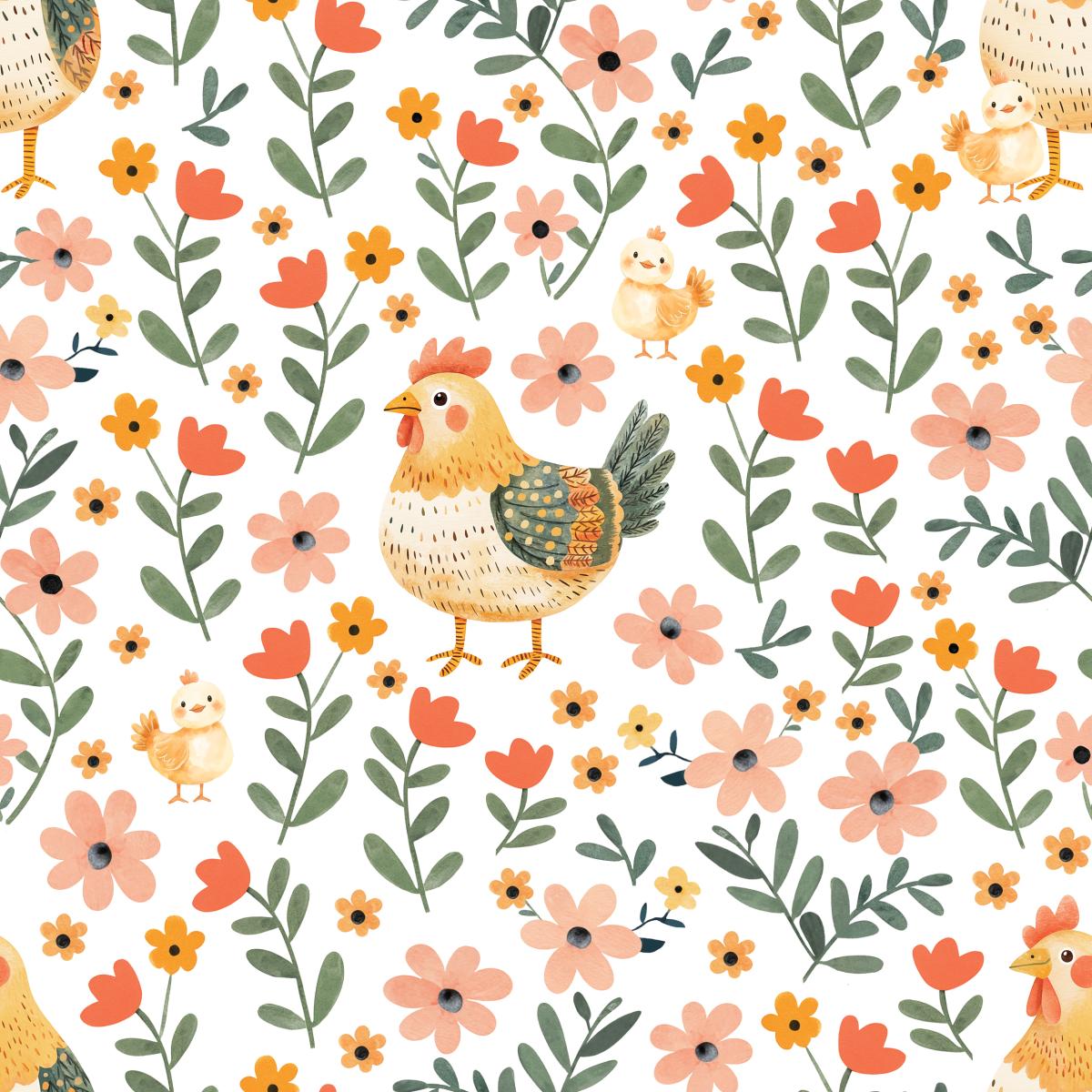 Blumenhuhn - Bio Jersey / Bio French Terry - Vorbestellung!!! Blumenhuhn - Bio Jersey / Bio French Terry - Vorbestellung!!!